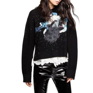 Zadig & Voltaire Sonny Bis Wolf Sweater Size XS